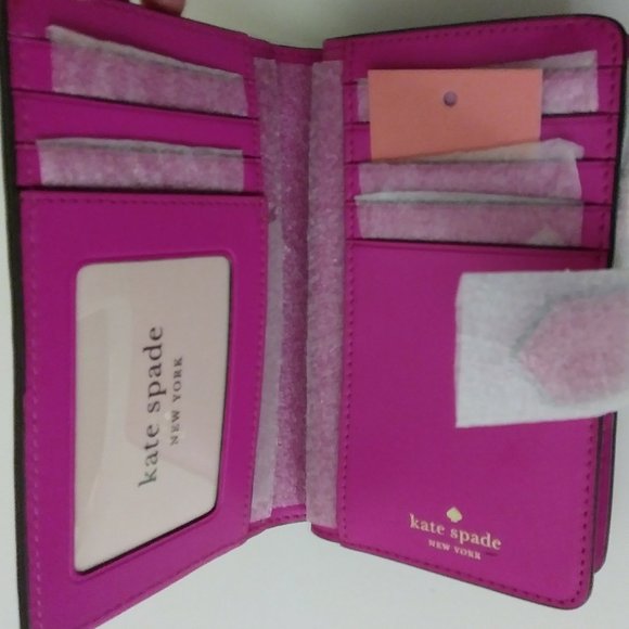 Kate Spade Medium Bi-fold Lola Glitter Wallet - Picture 4 of 16